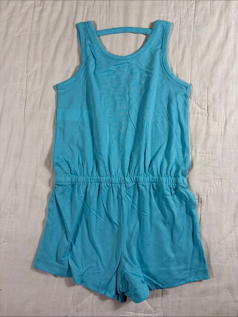 The Childrens Place Girls Romper 2 Pack Blue Multi Color Geometric Size 5/6 S